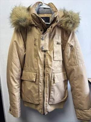 Parka Abrigo Chaqueta Piel Capucha Forro L Awaknd Land Para Todas las Temporadas Clima L Foto 1 de 4