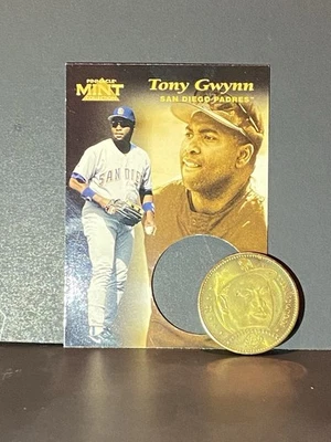 Pinnacle Mint Baseball 1997 - con moneda de oro Tony Gwynn Salón de la fama Padres de San Diego Foto 1 de 2