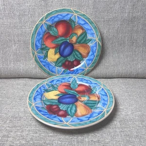 Set of 2 Victoria Beale Forbidden Fruit Salad Plates 9024 EUC - Picture 1 of 5