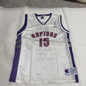 Vintage - CHAMPION - Vince Carter - Toronto Raptors - #15 Jersey - Size L 14-16 - Picture 1 of 9