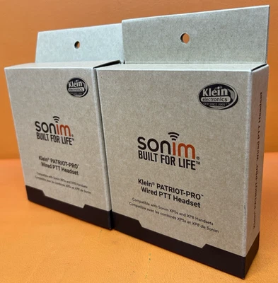 New Lot of 2 Sonim Klein Patriot-Pro Wired PTT Headset for XP5s and XP8 - Image 1 of 4