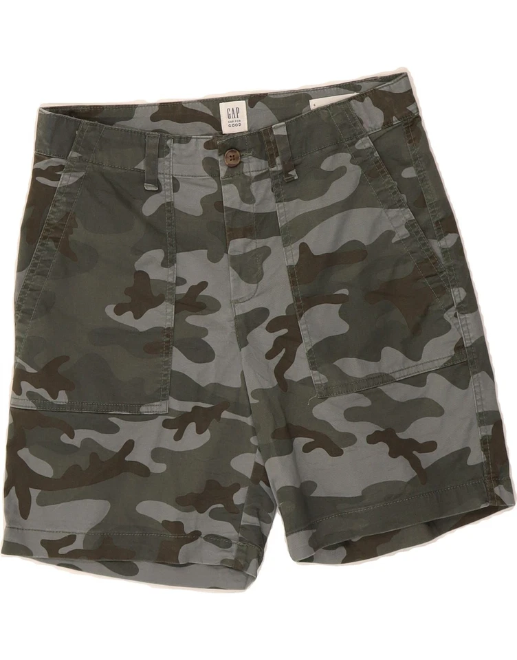 GAP Womens Girlfriend Chino Shorts US 6 Medium W30 Khaki Camouflage Cotton CB08 - Image 1 of 3