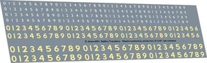 OO decals Steam numbering (cream) - smokebox, 8"/10" numbers Railtec 4mm-4101 - Picture 1 of 1