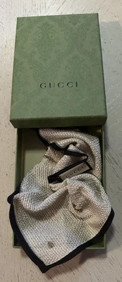 Gucci Seda GG Monograma Bolsillo Cuadrado Beige Talla Única Foto 1 de 4