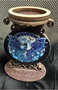 5d Diamond Painting Blue Dragon Candle Holder - Picture 1 of 1