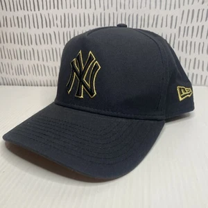 New Era 9FIFTY New York Yankees Black Gold Cotton Embroidered MLB Cap Hat - Picture 1 of 7