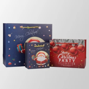 100 Classic Medium Luxurious Christmas Paper Bag Party Birthday Strong Gift Bag  - Picture 1 of 9
