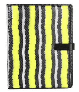 Marc Jacobs Wildcard Multi Neon Snake Leather Tablet iPad Folio Book Case NWT  - Picture 1 of 2