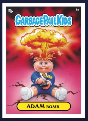 Tarjeta digital Topps WAX Garbage Pail Kids NFT Adam Bomb serie 1 GPK 8a Foto 1 de 4