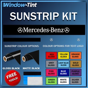 For Mercedes Sunstrip Sun Strip Car Windscreen Sticker Gloss or Matte Universal - Picture 1 of 15