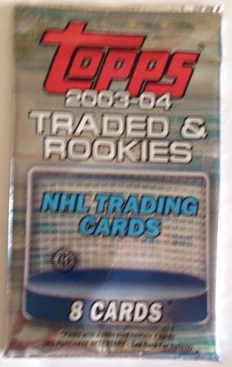 2003-04 Topps Traded & Rookies Hockey Hobby Pack Look4 Fabrics Rookie Gold Red