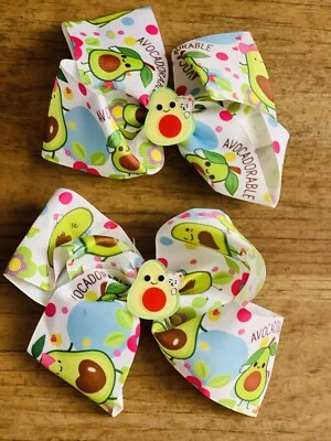 Juego de 2 moños de pelo de aguacate para niñas cerditos 2 meses para niña de aguacate Foto 1 de 4