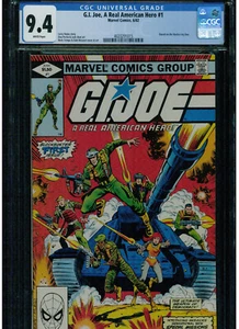 G I JOE #1 CGC 9.4 NEAR MINT 1982 MARVEL BASATO SU HASBRO TOY LINE PAGINE BIANCHE - Foto 1 di 3