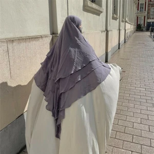 Women Muslim Khimar Hijab Prayer Headscarf Arab Scarf Overhead Burqa Full Cover - Picture 1 of 37