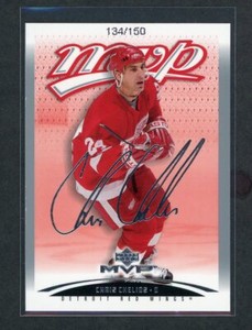 2003-04 UPPER DECK MVP SILVER SCRIPT #154 CHRIS CHELIOS 134/150      *13647