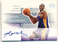 KOBE BRYANT 2003/04 UD ULTIMATE COLLECTION SIGNATURES AUTOGRAPH LAKERS AUTO SP