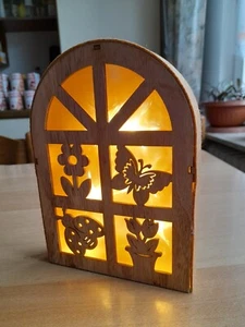 beleuchtetes Bild, Standbild bzw. Wandbild, Holz, 20x14,5cm - Bild 1 von 6
