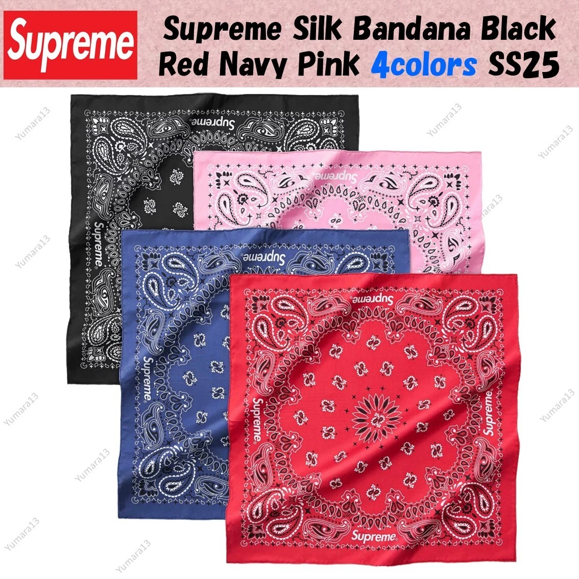 Supreme Bandana Scarves for Men for sale - eBay