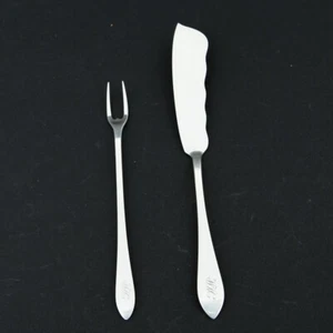 Antik Tiffany & Co Faneuil Sterlingsilber Pickle Messer & Gabel Set M Stempel  - Bild 1 von 4