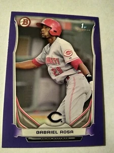 2014 GABRIEL ROSA BOWMAN PURPLE BASEBALL ROOKIE CARD RC #BP91 CINCINNATI REDS - Picture 1 of 2