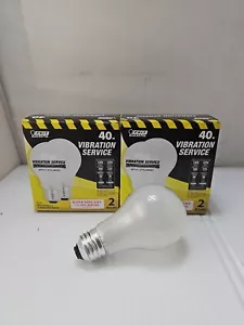 A 19- 40w Feit Light bulb Frosted Vibration Service A19 40A 14000 hours@120v - Picture 1 of 5