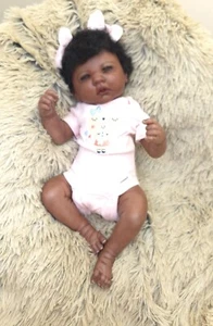 Reborn baby girl doll JENNIE ethnic AA BLACK BIRACIAL ready to ship - Picture 1 of 9
