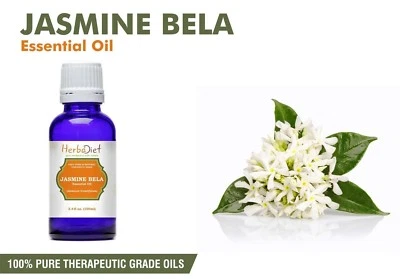 HERBADIET Jasmine Essential Oil 100% Pure Natural Aromatherapy Oils Therapeutic Grade