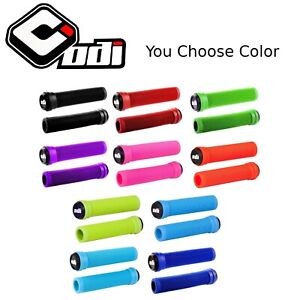 ODI Soft Flangeless Longneck Grips BMX MTB Hybrid Bike Scooter Softies No Flange