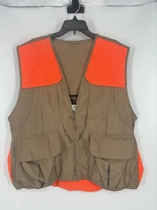 Gamehide Hunting Vest Neon Orange Shooting Cargo Pockets Jacket Mens Large - Picture 1 of 6