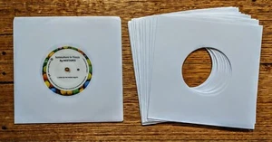 25 x White Paper 7" Inner Vinyl Record Sleeves for singles EP 45's or 7" Vinyl - Picture 1 of 2
