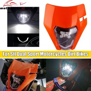 Para EXC XCW XC SX SXF 250 300 350 500 Dirt Bike Faro LED Lámpara de Cabeza Carenado - Imagen 1 de 12