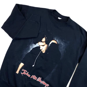 Vintage John Mellencamp Sweatshirt Large Black Made In Usa Single Stitch 90s - Picture 1 of 11