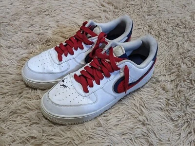 Nike Air Force 1 '07 LV8 Chenille Swoosh Rojo Blanco Hombres Zapatos 823511-106 Talla 10.5 Foto 1 de 4