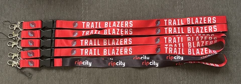 Portland Trailblazers Reversible Lanyards Lot Of 5 Red & Black Cover