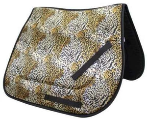 Almohadilla de silla de montar inglesa con estampado de leopardo para todo uso Derby Originals hallazgo de almacén - Imagen 1 de 1