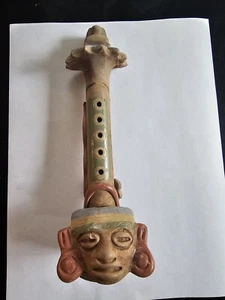   Tribal Handmade Pottery Vintage Flute Native American Read Discription - Picture 1 of 12