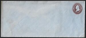 (AOP) US #U280 1884-86 2c brown/blue envelope mint