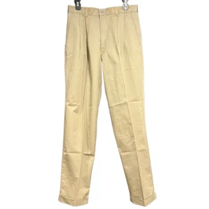 Levi’s Dockers Pleated Cuffed British Khaki Dress Pants Men’s 31/32 - Picture 1 of 4