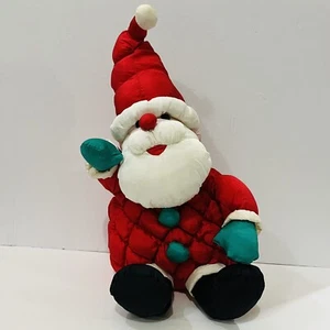 Santa Claus Puffy Plush Nylon Parachute Christmas Dandee International 16” - Picture 1 of 6