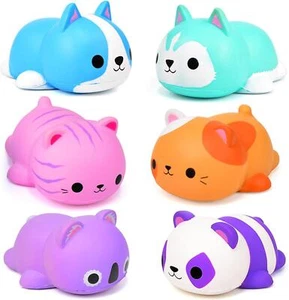 6PCS Jumbo Squishies Slow Rising Squishies Animal Newest Cat Squishy Toys Party - Picture 1 of 8