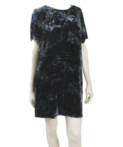 $428 EILEEN FISHER Petite PM Floral Print Velvet Shift Dress NWT - Picture 1 of 9