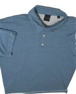 Dunning Golf Polo Uomo Grande con Bottoni Manica Corta Elasticizzata Maglia Quadri Blu - Foto 1 di 11