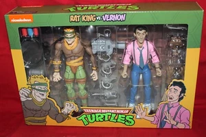 Paquete de 2 dibujos animados Neca Teenage Mutant Ninja Turtles Rat King Vernon SELLADO - Imagen 1 de 2