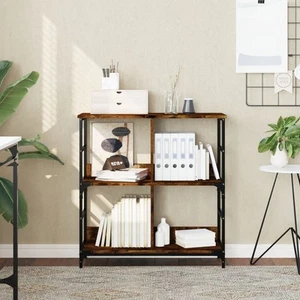 vidaXL Libreria Rovere Fumo 78,5x33x82 cm in Legno Multistrato - Foto 1 di 9