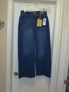 Women's Size 6 Democracy Ab-Tech Dark Wash Wide Leg Denim Jeans New With Tag - Picture 1 of 2