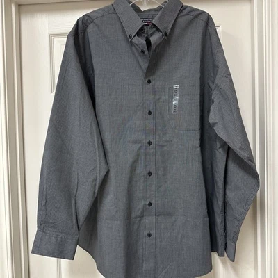 Camisa de viaje inteligente Roundtree & Yorke de manga larga a cuadros 2XT NUEVA SIN ETIQUETAS Foto 1 de 3