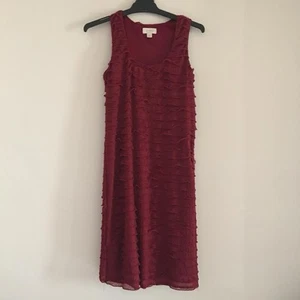 OJAY Red stretchy fitted cocktail dress - Size 6 - Burgundy Wine 1920s Style - Picture 1 of 4