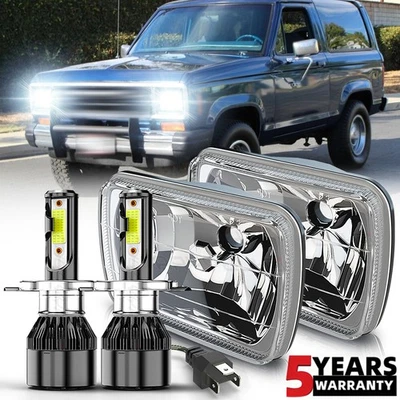 Faros LED de haz alto bajo para Ford Bronco II 1984-1987 2 piezas 5x7" 7x6" pulgadas Foto 1 de 4
