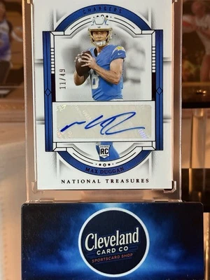 2023 PANINI NATIONAL TREASURES #142 PURPLE PATCH AUTO /49 MAX DUGGAN (RC,AU,MEM) - Image 1 of 3