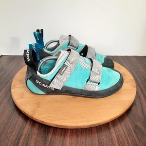 Scarpa Origin Womens Size 8.5 Shoes Teal Suede Italy Rock Climbing Sneakers NEW - Picture 1 of 11